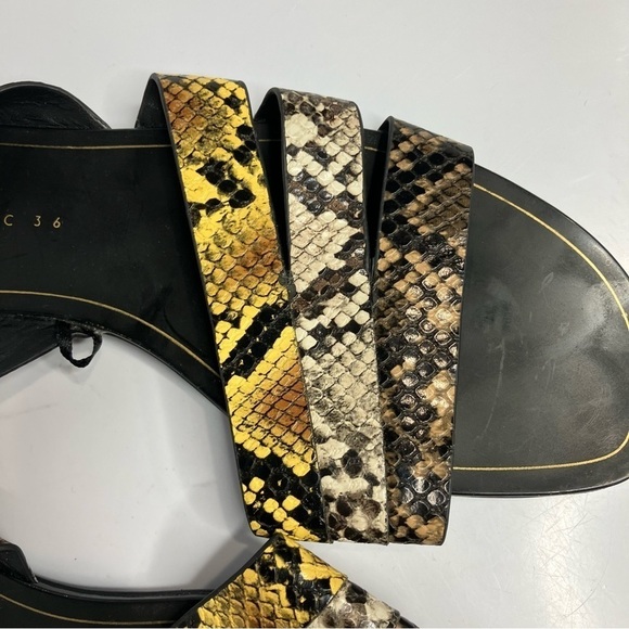 Zara snake skin Strappy Sandals size 36 - Picture 5 of 8